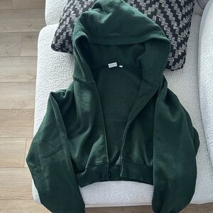 Aritzia Forest Green Fleece Hoodie